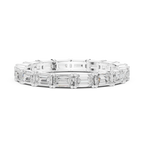 The "Heritage" Emerald Cut Diamond Full Eternity Band in 18K White Gold
