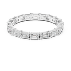 The "Heritage" Emerald Cut Diamond Full Eternity Band in 18K White Gold