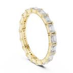 The "Heritage" Emerald Cut Diamond Full Eternity Band in 18K White Gold