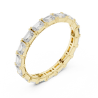 The "Heritage" Emerald Cut Diamond Full Eternity Band in 18K White Gold