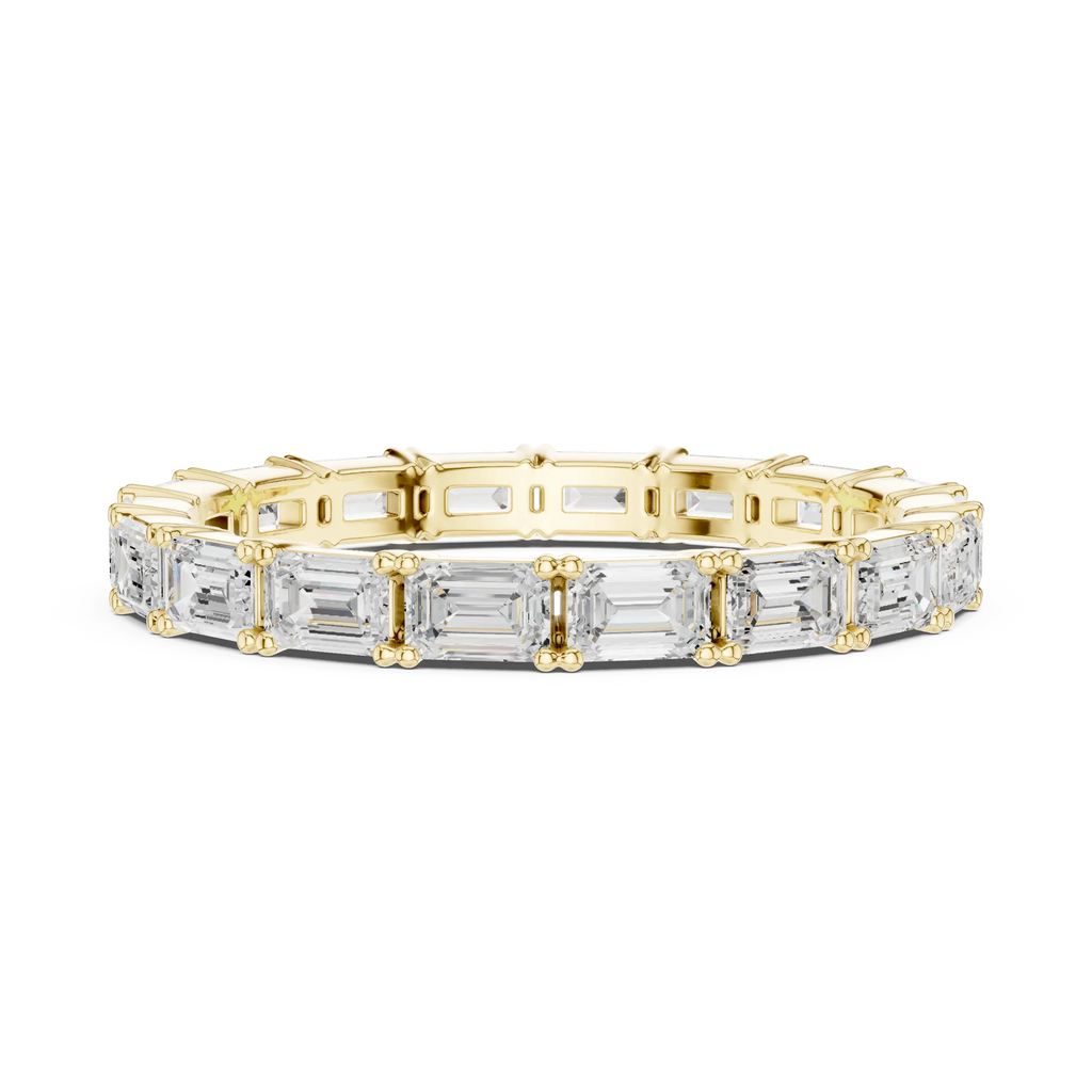 The "Heritage" Emerald Cut Diamond Full Eternity Band in 18K White Gold