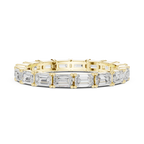 The "Heritage" Emerald Cut Diamond Full Eternity Band in 18K White Gold