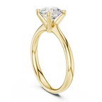 Classic 4 Prong Engagement Round Solitaire Diamond Ring in White Gold