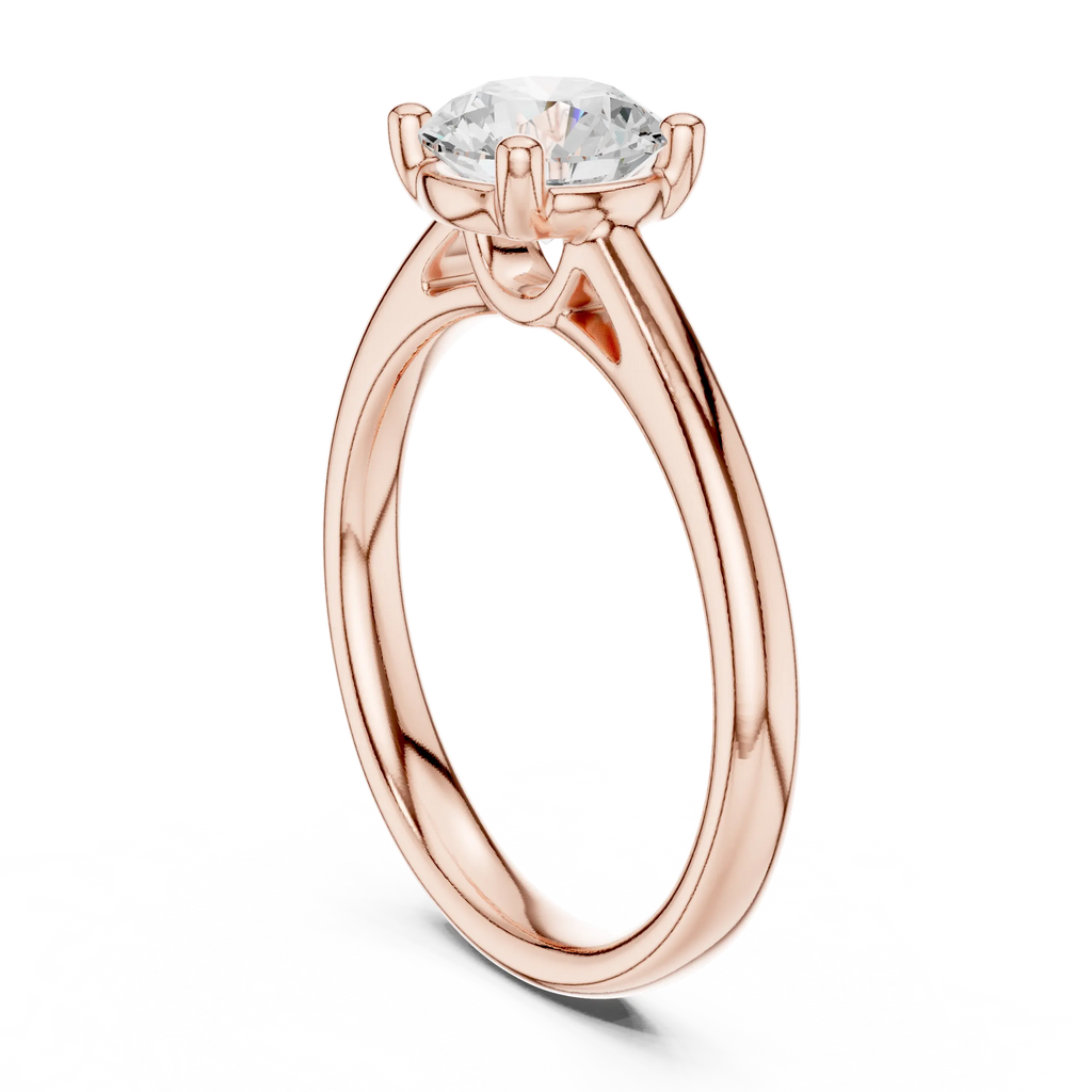 Round Brilliant Diamond Solitaire Engagement Ring in 18k White Gold