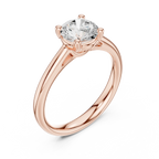 Round Brilliant Diamond Solitaire Engagement Ring in 18k White Gold
