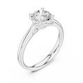 Round Brilliant Diamond Solitaire Engagement Ring in 18k White Gold