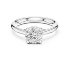 Round Brilliant Diamond Solitaire Engagement Ring in 18k White Gold