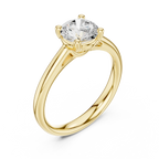 Round Brilliant Diamond Solitaire Engagement Ring in 18k White Gold
