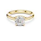 Round Brilliant Diamond Solitaire Engagement Ring in 18k White Gold