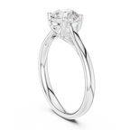 Classic 4 Prong Round Solitaire Diamond Ring in White Gold