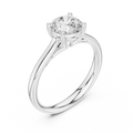 Classic 4 Prong Round Solitaire Diamond Ring in White Gold