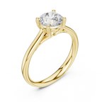 Classic 4 Prong Round Solitaire Diamond Ring in White Gold