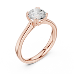 Round Brilliant Lab Grown Diamond Solitaire Engagement Ring in 14k Yellow Gold