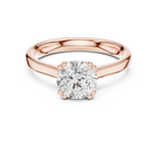 Round Brilliant Lab Grown Diamond Solitaire Engagement Ring in 14k Yellow Gold