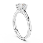 Round Brilliant Lab Grown Diamond Solitaire Engagement Ring in 14k Yellow Gold