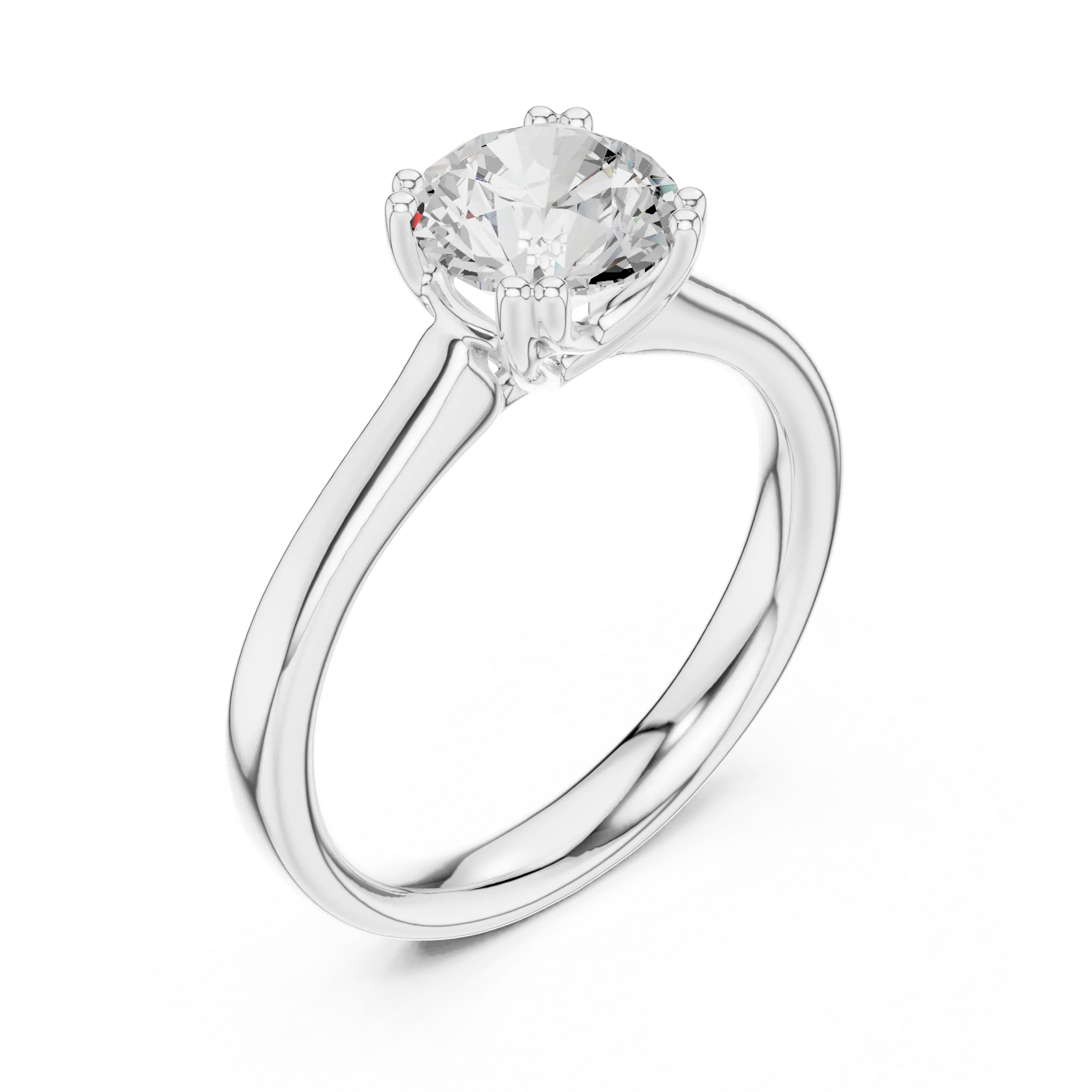 Round Brilliant Lab Grown Diamond Solitaire Engagement Ring in 14k Yellow Gold