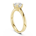 Round Brilliant Lab Grown Diamond Solitaire Engagement Ring in 14k Yellow Gold