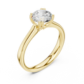 Round Brilliant Lab Grown Diamond Solitaire Engagement Ring in 14k Yellow Gold
