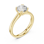 Round Brilliant Lab Grown Diamond Solitaire Engagement Ring in 14k Yellow Gold