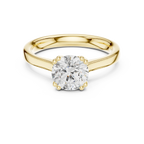 Round Brilliant Lab Grown Diamond Solitaire Engagement Ring in 14k Yellow Gold
