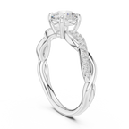 Round Diamond Multi-Stone Engagement Ring in 14k Rose Gold