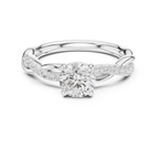 Round Diamond Multi-Stone Engagement Ring in 14k Rose Gold