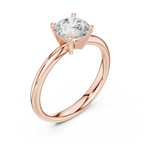 Round Brilliant Diamond Solitaire Engagement Ring in 14k White Gold