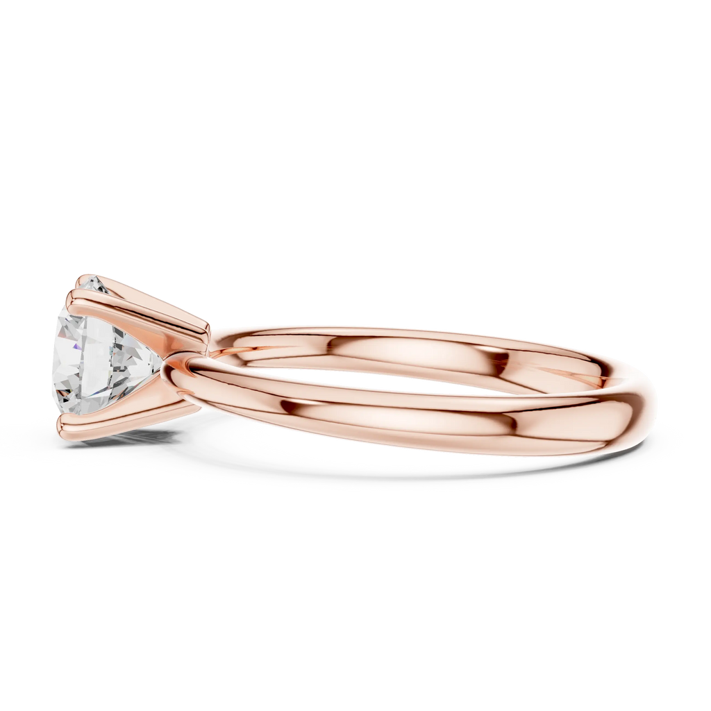 Round Brilliant Diamond Solitaire Engagement Ring in 14k White Gold