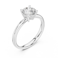 Round Brilliant Diamond Solitaire Engagement Ring in 14k White Gold