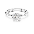 Round Brilliant Diamond Solitaire Engagement Ring in 14k White Gold