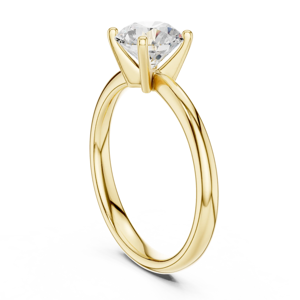 Round Brilliant Diamond Solitaire Engagement Ring in 14k White Gold