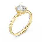 Round Brilliant Diamond Solitaire Engagement Ring in 14k White Gold