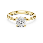 Round Brilliant Diamond Solitaire Engagement Ring in 14k White Gold