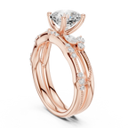 2.37 CTW Cushion Cut Moissanite Diamond Rope Twisted Eternity Wedding Band Ring