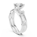 2.37 CTW Cushion Cut Moissanite Diamond Rope Twisted Eternity Wedding Band Ring