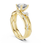 2.37 CTW Cushion Cut Moissanite Diamond Rope Twisted Eternity Wedding Band Ring