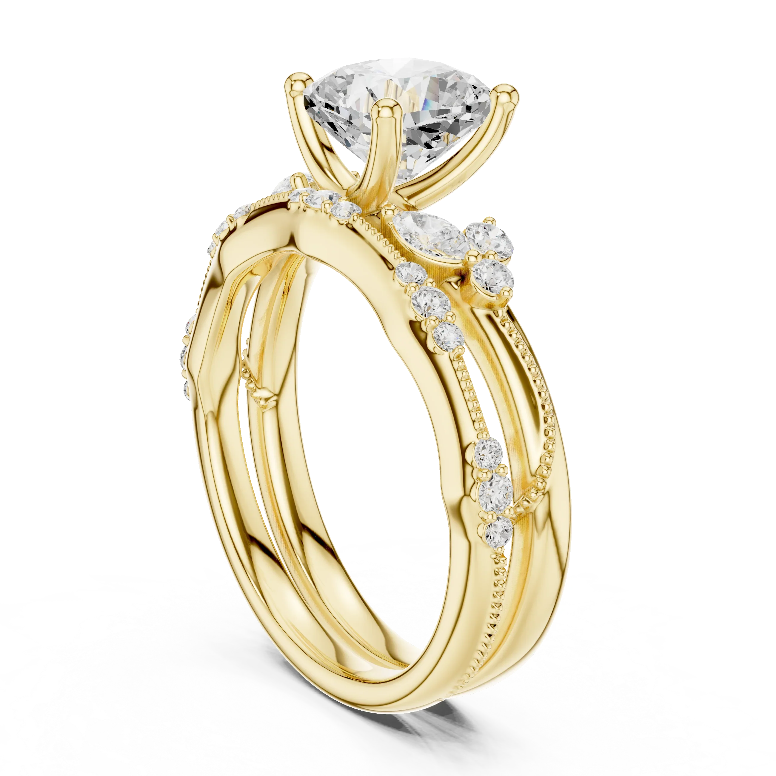 2.37 CTW Cushion Cut Moissanite Diamond Rope Twisted Eternity Wedding Band Ring