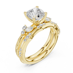 2.37 CTW Cushion Cut Moissanite Diamond Rope Twisted Eternity Wedding Band Ring