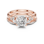 2.37 CTW Cushion Cut Moissanite Diamond Rope Twisted Eternity Wedding Band Ring