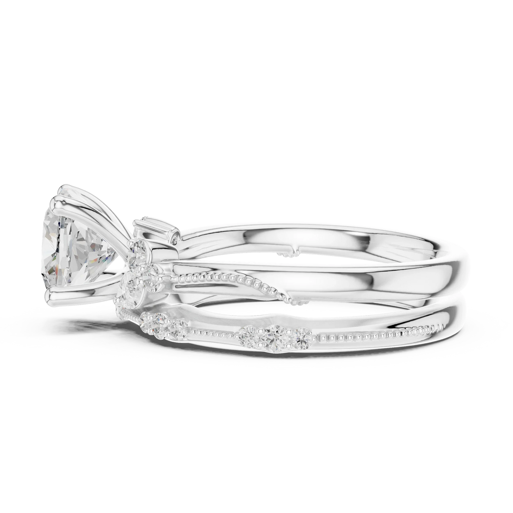 2.37 CTW Cushion Cut Moissanite Diamond Rope Twisted Eternity Wedding Band Ring