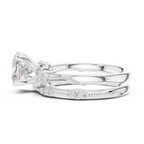 2.37 CTW Cushion Cut Moissanite Diamond Rope Twisted Eternity Wedding Band Ring