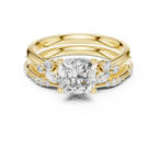 2.37 CTW Cushion Cut Moissanite Diamond Rope Twisted Eternity Wedding Band Ring