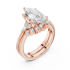 2.92 CT VVS1 D Color Marquise Cut Cluster Diamond Wedding Ring