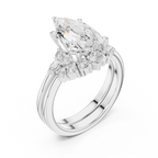 2.92 CT VVS1 D Color Marquise Cut Cluster Diamond Wedding Ring