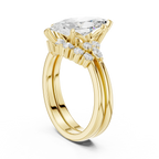2.92 CT VVS1 D Color Marquise Cut Cluster Diamond Wedding Ring
