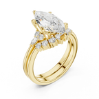 2.92 CT VVS1 D Color Marquise Cut Cluster Diamond Wedding Ring