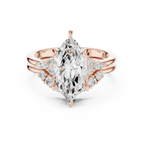 2.92 CT VVS1 D Color Marquise Cut Cluster Diamond Wedding Ring