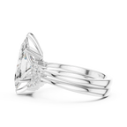 2.92 CT VVS1 D Color Marquise Cut Cluster Diamond Wedding Ring