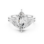 2.92 CT VVS1 D Color Marquise Cut Cluster Diamond Wedding Ring