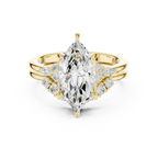 2.92 CT VVS1 D Color Marquise Cut Cluster Diamond Wedding Ring